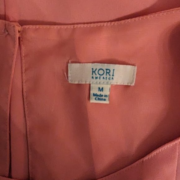 Kori American, Pink/Peachy flowy Dress, size Medium - Picture 3 of 5